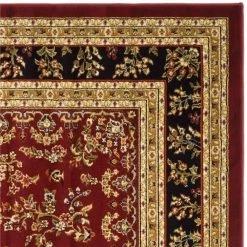 Lyndhurst Red/Black 8 ft. x 8 ft. Square Antique Floral Border Area Rug by SAFAVIEH 13 Lyndhurst Red/Black 8 ft. x 8 ft. Square Antique Floral Border Area Rug by SAFAVIEH -SAFAVIEH Shop red black safavieh area rugs lnh331b 8sq c3 1000