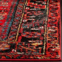 Vintage Hamadan Red/Multi 8 ft. x 10 ft. Floral Border Area Rug by SAFAVIEH 15 Vintage Hamadan Red/Multi 8 ft. x 10 ft. Floral Border Area Rug by SAFAVIEH -SAFAVIEH Shop red multi safavieh area rugs vth211a 8 1f 1000
