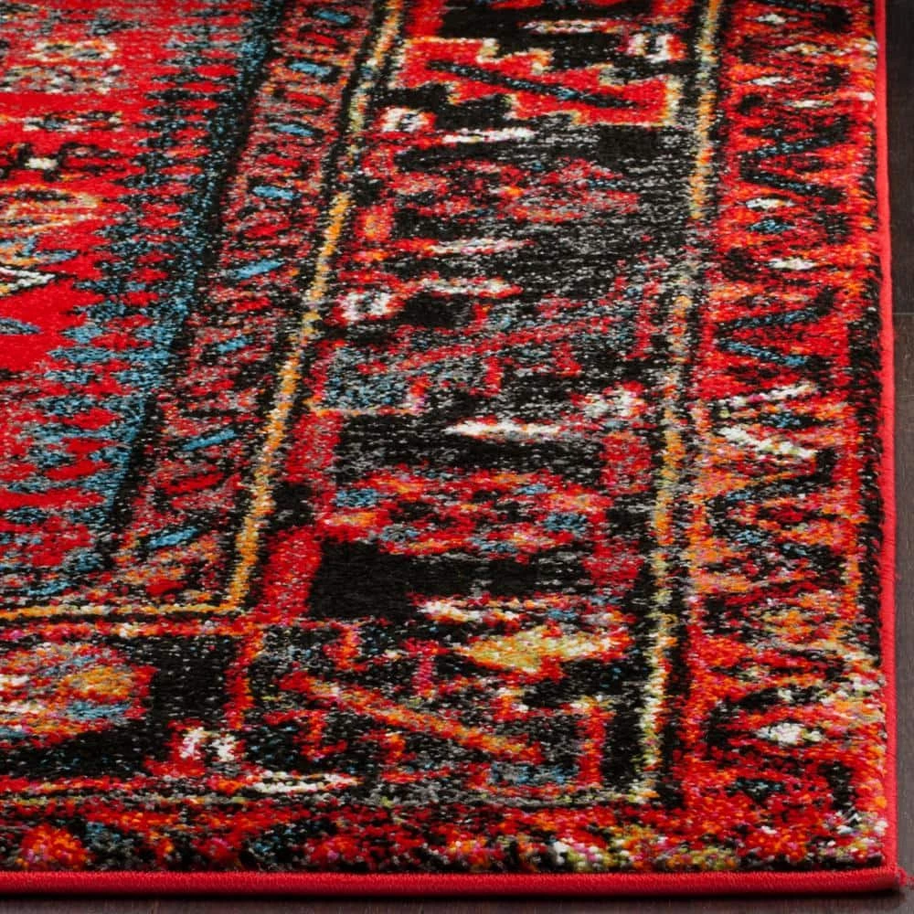 Vintage Hamadan Red/Multi 8 ft. x 10 ft. Floral Border Area Rug by SAFAVIEH 7 Vintage Hamadan Red/Multi 8 ft. x 10 ft. Floral Border Area Rug by SAFAVIEH - Image 7