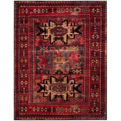 Vintage Hamadan Red/Multi 8 ft. x 10 ft. Medallion Border Area Rug by SAFAVIEH