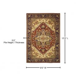 Heritage Red 9 ft. x 12 ft. Border Area Rug by SAFAVIEH 17 Heritage Red 9 ft. x 12 ft. Border Area Rug by SAFAVIEH -SAFAVIEH Shop red safavieh area rugs hg625a 912 76 1000