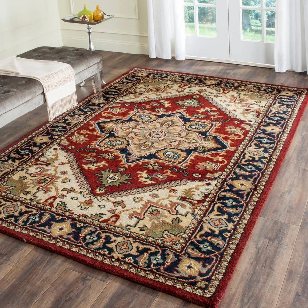 Heritage Red 9 ft. x 12 ft. Border Area Rug by SAFAVIEH 2 Heritage Red 9 ft. x 12 ft. Border Area Rug by SAFAVIEH - Image 2