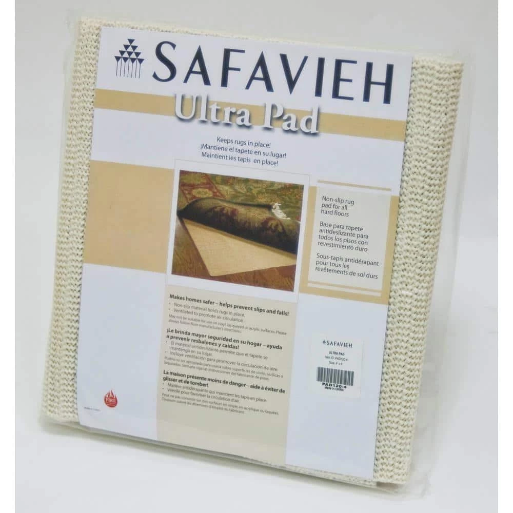 Grid Beige 8 ft. x 10 ft. Non-Slip Synthetic Rubber Rug Pad by SAFAVIEH 7 Grid Beige 8 ft. x 10 ft. Non-Slip Synthetic Rubber Rug Pad by SAFAVIEH - Image 7