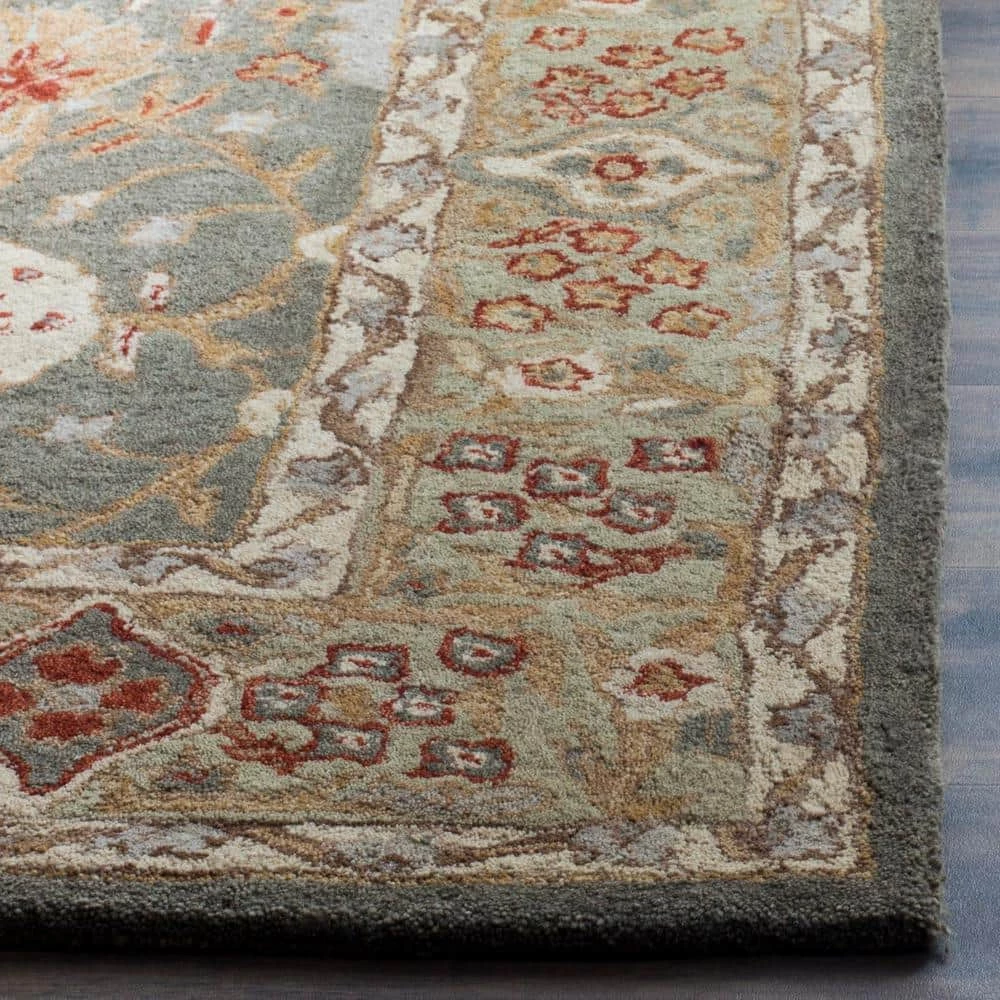 Anatolia Sage/Ivory 9 ft. x 12 ft. Border Area Rug by SAFAVIEH 10 Anatolia Sage/Ivory 9 ft. x 12 ft. Border Area Rug by SAFAVIEH - Image 10