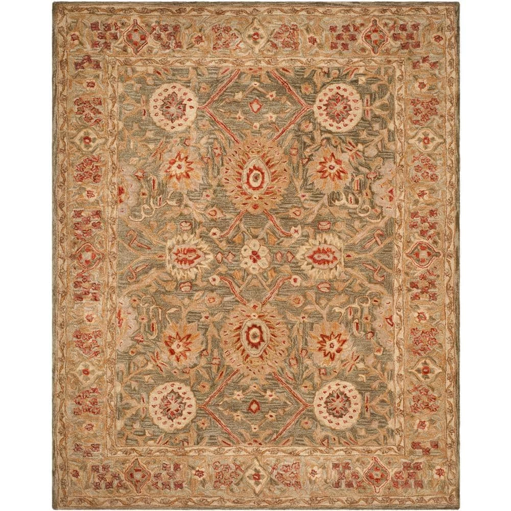 Anatolia Sage/Ivory 9 ft. x 12 ft. Border Area Rug by SAFAVIEH 1 Anatolia Sage/Ivory 9 ft. x 12 ft. Border Area Rug by SAFAVIEH