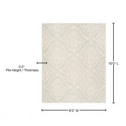 Blossom Sage/Ivory 8 ft. x 10 ft. Floral Area Rug by SAFAVIEH 15 Blossom Sage/Ivory 8 ft. x 10 ft. Floral Area Rug by SAFAVIEH -SAFAVIEH Shop sage ivory safavieh area rugs blm107c 8 76 1000