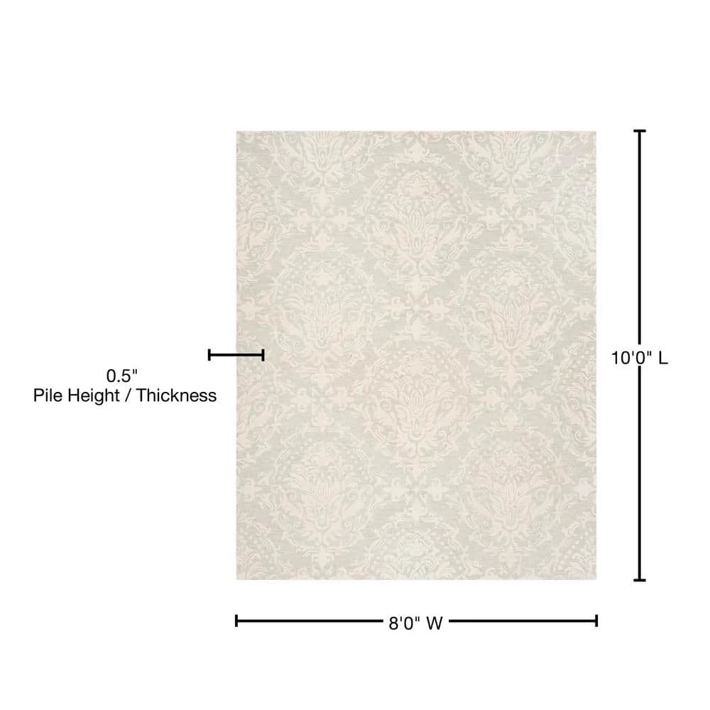 Blossom Sage/Ivory 8 ft. x 10 ft. Floral Area Rug by SAFAVIEH 7 Blossom Sage/Ivory 8 ft. x 10 ft. Floral Area Rug by SAFAVIEH - Image 7