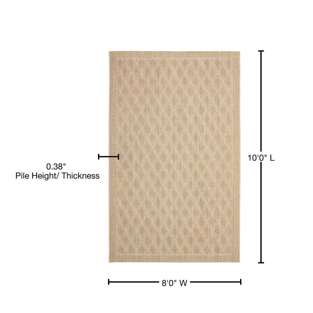 Palm Beach Sand 8 ft. x 10 ft. Border Area Rug by SAFAVIEH 8 Palm Beach Sand 8 ft. x 10 ft. Border Area Rug by SAFAVIEH - Image 8