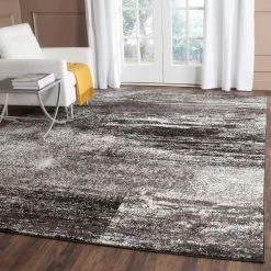 Adirondack Silver/Black 8 ft. x 10 ft. Solid Distressed Area Rug by SAFAVIEH 21 Adirondack Silver/Black 8 ft. x 10 ft. Solid Distressed Area Rug by SAFAVIEH -SAFAVIEH Shop silver black safavieh area rugs adr112a 8 31 1000