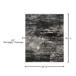 Adirondack Silver/Black 8 ft. x 10 ft. Solid Distressed Area Rug by SAFAVIEH 19 Adirondack Silver/Black 8 ft. x 10 ft. Solid Distressed Area Rug by SAFAVIEH -SAFAVIEH Shop silver black safavieh area rugs adr112a 8 76 1000