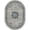 Ancient Garden Silver/Blue 3 ft. x 5 ft. Oval Area Rug by Dynamic Rugs