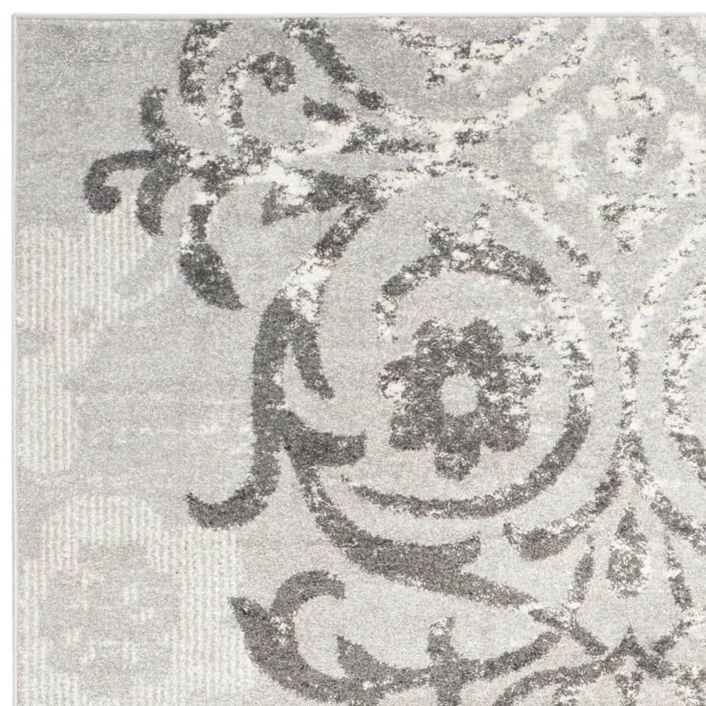 Adirondack Silver/Ivory 8 ft. x 10 ft. Floral Area Rug by SAFAVIEH 7 Adirondack Silver/Ivory 8 ft. x 10 ft. Floral Area Rug by SAFAVIEH - Image 7