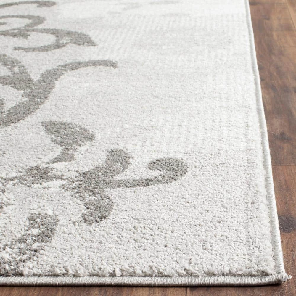 Adirondack Silver/Ivory 8 ft. x 10 ft. Floral Area Rug by SAFAVIEH 9 Adirondack Silver/Ivory 8 ft. x 10 ft. Floral Area Rug by SAFAVIEH - Image 9