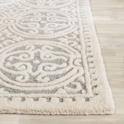 Cambridge Silver/Ivory 9 ft. x 12 ft. Geometric Medallion Area Rug by SAFAVIEH 19 Cambridge Silver/Ivory 9 ft. x 12 ft. Geometric Medallion Area Rug by SAFAVIEH -SAFAVIEH Shop silver ivory safavieh area rugs cam123d 9 31 1000