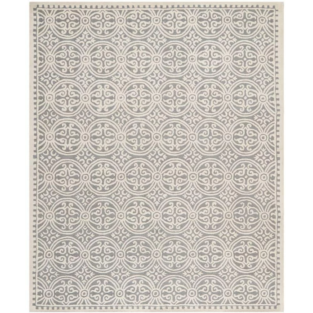 Cambridge Silver/Ivory 9 ft. x 12 ft. Geometric Medallion Area Rug by SAFAVIEH 1 Cambridge Silver/Ivory 9 ft. x 12 ft. Geometric Medallion Area Rug by SAFAVIEH