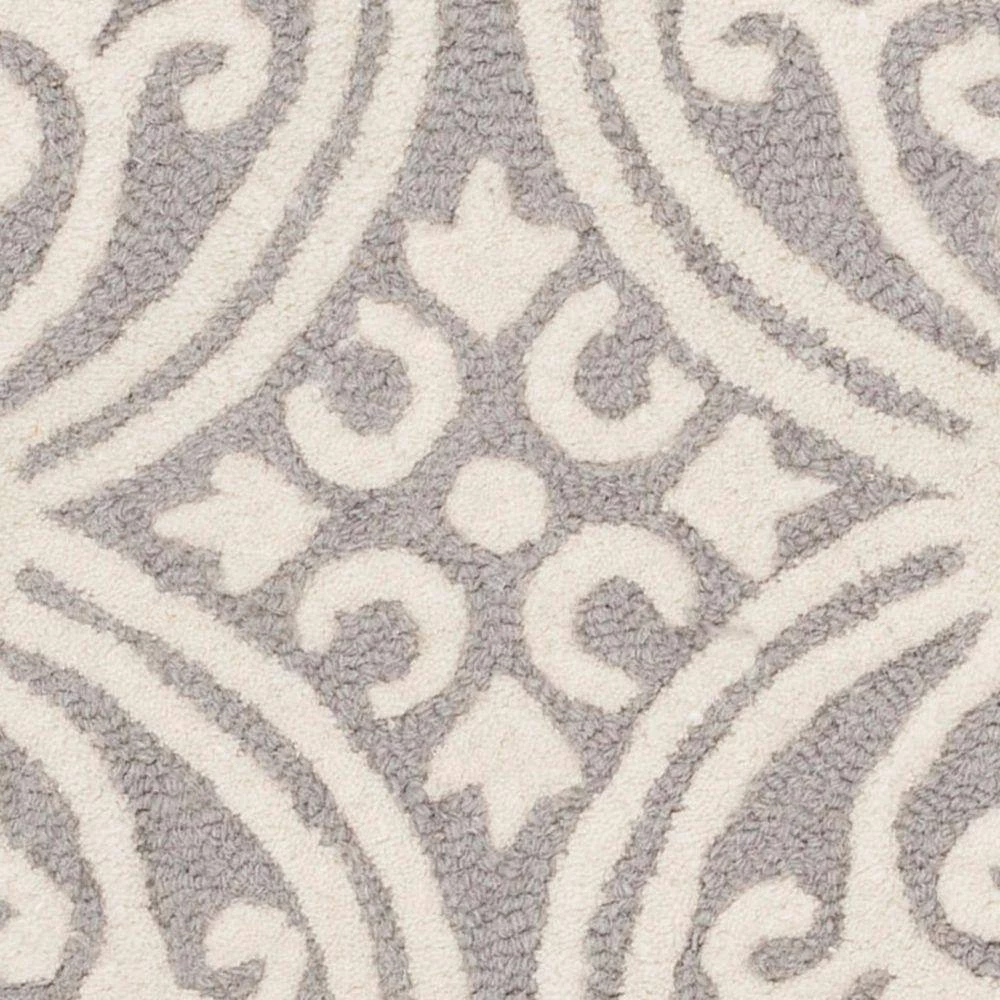 Cambridge Silver/Ivory 9 ft. x 12 ft. Geometric Medallion Area Rug by SAFAVIEH 6 Cambridge Silver/Ivory 9 ft. x 12 ft. Geometric Medallion Area Rug by SAFAVIEH - Image 6