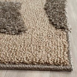 Florida Shag Smoke/Beige 9 ft. x 12 ft. Solid Floral Area Rug by SAFAVIEH -SAFAVIEH Shop smoke beige safavieh area rugs sg459 7913 9 fa 1000