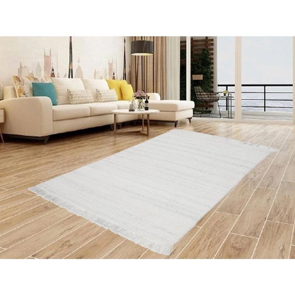Izzy Snow 5 ft. x 8 ft. Solid Color Area Rug by Dynamic Rugs 4 Izzy Snow 5 ft. x 8 ft. Solid Color Area Rug by Dynamic Rugs - Image 4
