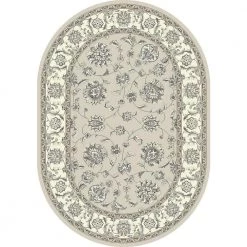 Ancient Garden Soft Grey/Cream 3 ft. x 5 ft. Oval Area Rug by Dynamic Rugs