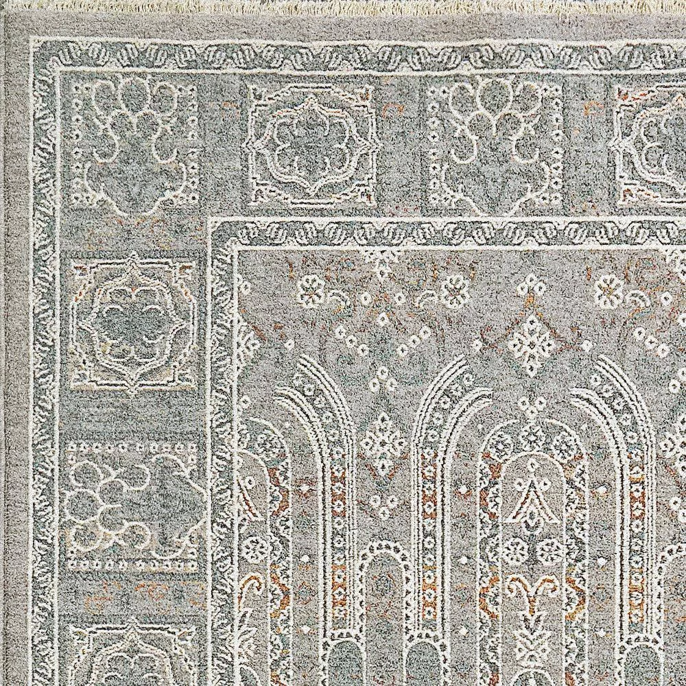 Sidra Soft Pewter/Multi 5 ft. 3 in. x 7 ft. 7 in. Persian Area Rug by Dynamic Rugs 6 Sidra Soft Pewter/Multi 5 ft. 3 in. x 7 ft. 7 in. Persian Area Rug by Dynamic Rugs - Image 6