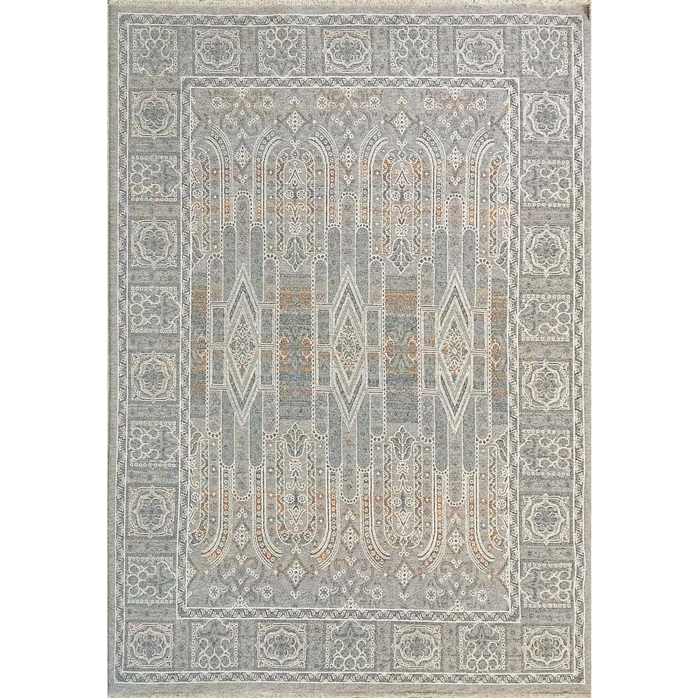 Sidra Soft Pewter/Multi 5 ft. 3 in. x 7 ft. 7 in. Persian Area Rug by Dynamic Rugs 1 Sidra Soft Pewter/Multi 5 ft. 3 in. x 7 ft. 7 in. Persian Area Rug by Dynamic Rugs