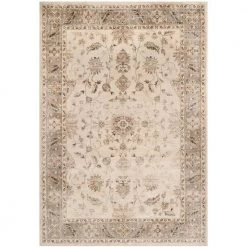 Vintage Stone/Mouse 10 ft. x 14 ft. Border Area Rug by SAFAVIEH