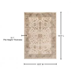 Vintage Stone/Mouse 10 ft. x 14 ft. Border Area Rug by SAFAVIEH 16 Vintage Stone/Mouse 10 ft. x 14 ft. Border Area Rug by SAFAVIEH -SAFAVIEH Shop stone mouse safavieh area rugs vtg168 3410 10 76 1000