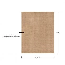 Natural Fiber Tan/Beige 9 ft. x 12 ft. Border Area Rug by SAFAVIEH -SAFAVIEH Shop tan beige safavieh area rugs nf114a 9 76 1000