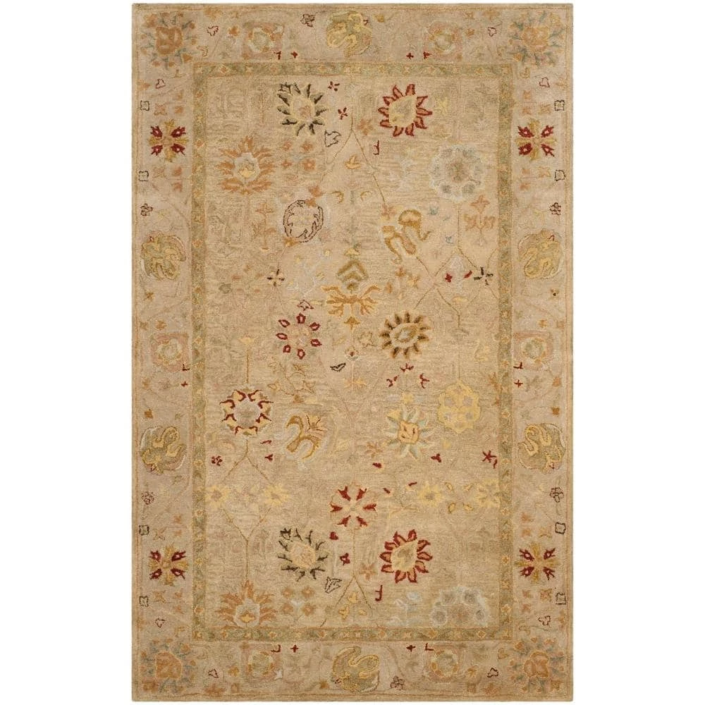 Antiquity Taupe/Beige 6 ft. x 9 ft. Border Area Rug by SAFAVIEH 1 Antiquity Taupe/Beige 6 ft. x 9 ft. Border Area Rug by SAFAVIEH