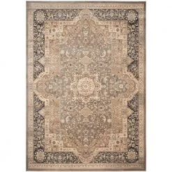 Vintage Taupe/Black 8 ft. x 11 ft. Antique Medallion Area Rug by SAFAVIEH