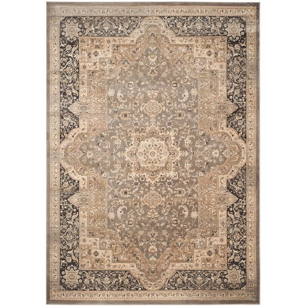 Vintage Taupe/Black 8 ft. x 11 ft. Antique Medallion Area Rug by SAFAVIEH 1 Vintage Taupe/Black 8 ft. x 11 ft. Antique Medallion Area Rug by SAFAVIEH