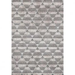 Robin Taupe/Dark Grey/Light Blue 5 ft. 3 in. x 7 ft. 2 in. Geometric Area Rug by Dynamic Rugs