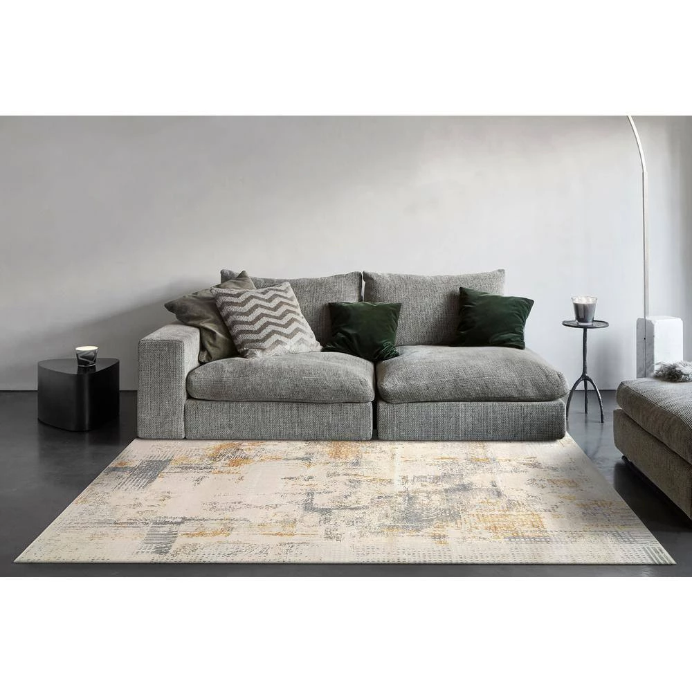 Elixir Taupe/Grey/Navy/Gold 5 ft. 3 in. x 7 ft. 7 in. Abstract Area Rug by Dynamic Rugs 5 Elixir Taupe/Grey/Navy/Gold 5 ft. 3 in. x 7 ft. 7 in. Abstract Area Rug by Dynamic Rugs - Image 5