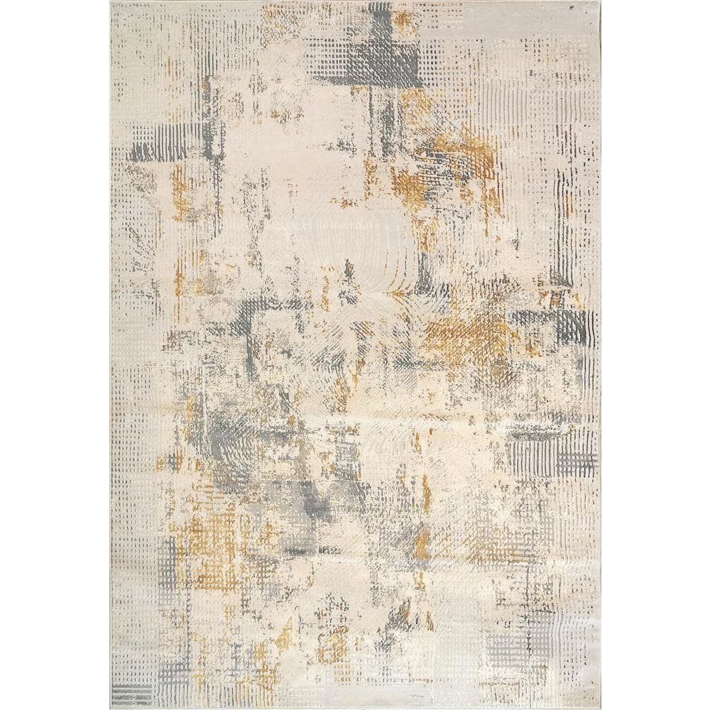 Elixir Taupe/Grey/Navy/Gold 5 ft. 3 in. x 7 ft. 7 in. Abstract Area Rug by Dynamic Rugs 1 Elixir Taupe/Grey/Navy/Gold 5 ft. 3 in. x 7 ft. 7 in. Abstract Area Rug by Dynamic Rugs