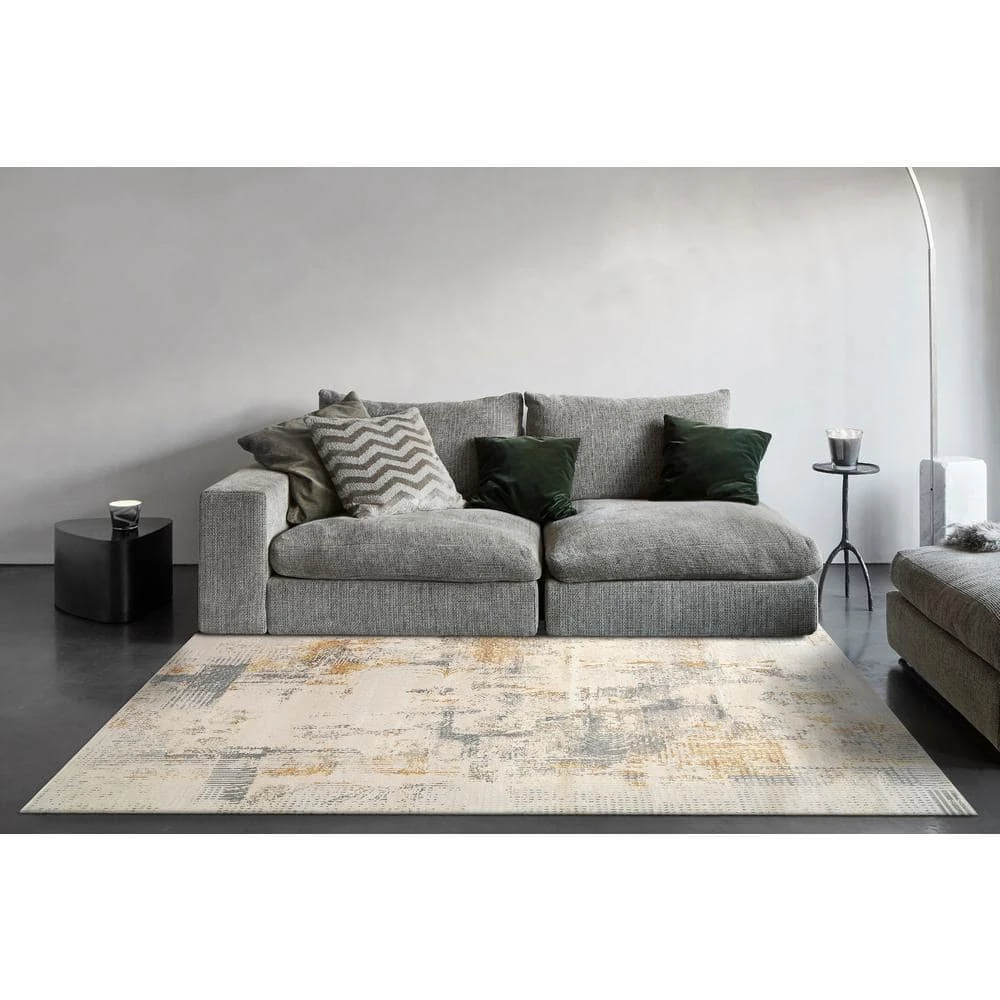 Elixir Taupe/Grey/Navy/Gold 7 ft. 10 in. x 10 ft. 10 in. Abstract Area Rug by Dynamic Rugs 5 Elixir Taupe/Grey/Navy/Gold 7 ft. 10 in. x 10 ft. 10 in. Abstract Area Rug by Dynamic Rugs - Image 5