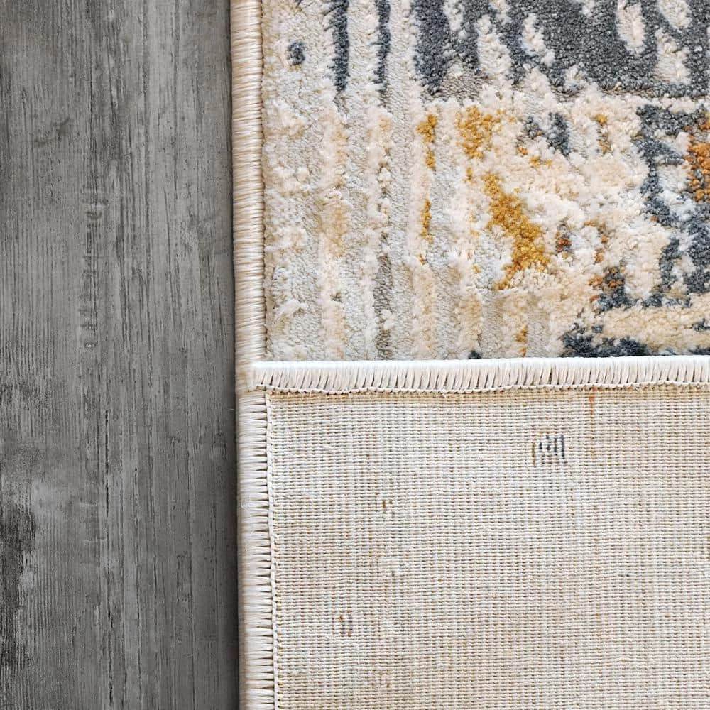 Elixir Taupe/Grey/Navy/Gold 7 ft. 10 in. x 10 ft. 10 in. Abstract Area Rug by Dynamic Rugs 3 Elixir Taupe/Grey/Navy/Gold 7 ft. 10 in. x 10 ft. 10 in. Abstract Area Rug by Dynamic Rugs - Image 3