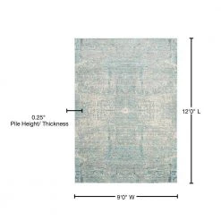 Mystique Teal/Multi 9 ft. x 12 ft. Floral Area Rug by SAFAVIEH -SAFAVIEH Shop teal multi safavieh area rugs mys971a 9 76 1000