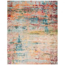 Monaco Teal/Orange 8 ft. x 10 ft. Abstract Area Rug by SAFAVIEH