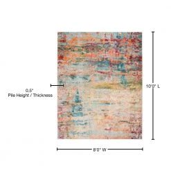 Monaco Teal/Orange 8 ft. x 10 ft. Abstract Area Rug by SAFAVIEH -SAFAVIEH Shop teal orange safavieh area rugs mnc262m 810 76 1000