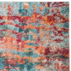 Monaco Teal/Orange 8 ft. x 10 ft. Abstract Area Rug by SAFAVIEH -SAFAVIEH Shop teal orange safavieh area rugs mnc262m 810 c3 1000