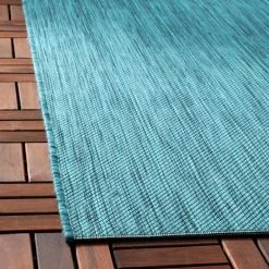 Beach House Turquoise 8 ft. x 10 ft. Striped Indoor/Outdoor Area Rug by SAFAVIEH -SAFAVIEH Shop turquoise safavieh outdoor rugs bhs218k 8 40 1000