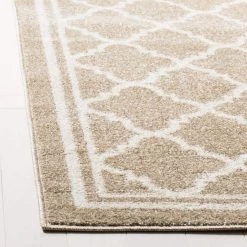Amherst Wheat/Beige 8 ft. x 10 ft. Border Multi-Trellis Area Rug by SAFAVIEH -SAFAVIEH Shop wheat beige safavieh area rugs amt422s 8 31 1000