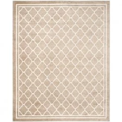 Amherst Wheat/Beige 8 ft. x 10 ft. Border Multi-Trellis Area Rug by SAFAVIEH