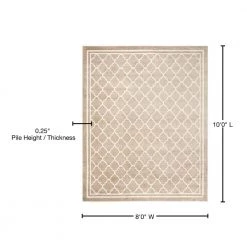 Amherst Wheat/Beige 8 ft. x 10 ft. Border Multi-Trellis Area Rug by SAFAVIEH -SAFAVIEH Shop wheat beige safavieh area rugs amt422s 8 76 1000