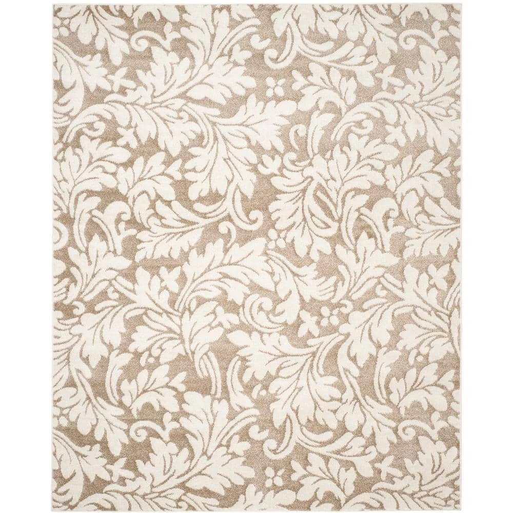 Amherst Wheat/Beige 9 ft. x 12 ft. Floral Geometric Area Rug by SAFAVIEH 1 Amherst Wheat/Beige 9 ft. x 12 ft. Floral Geometric Area Rug by SAFAVIEH