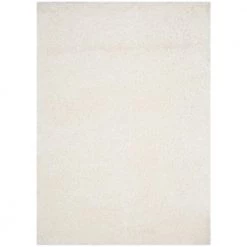 Polar Shag White 7 ft. x 9 ft. Solid Area Rug by SAFAVIEH